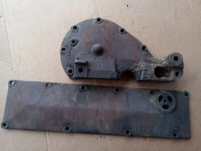 Cubierta de válvula de motor Ford modelo A original placa lateral y placa frontal 1929-1931 Foto 1 de 4