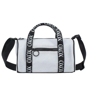 XOXO White Mesh Barrel Bag - Picture 1 of 6