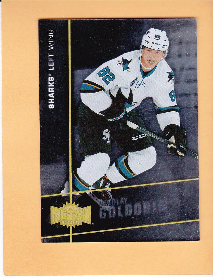 NIKOLAY GOLDOBIN #MU-16 2015 16 FLEER SHOWCASE METAL UNIVERSE SHARKS NM-MT - Image 1 of 2