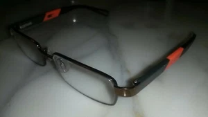 Nike 5573 Kids Metal Eyeglass Frame 218 | 130 Walnut / Orange 48-16 Spring Hinge - Picture 1 of 7