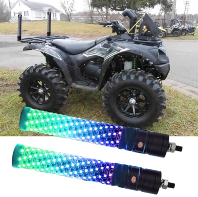 Толстый светодиодный хлыст RGB 1 фут спираль антенны для Kawasaki Brute Force 750 300 - Изображение 1 из 4