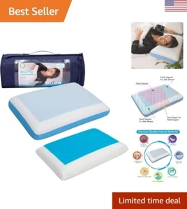Gebärmutterhalskissen, kühlendes orthopädisches Memory Foam Kissen für seitlichen Rücken Bauch... - Bild 1 von 9