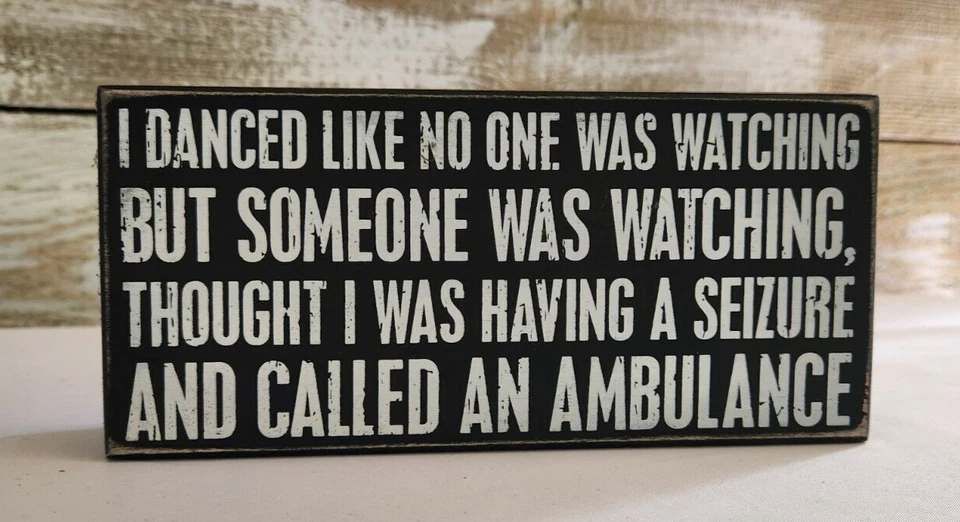 Funny Home Decor Sign Housewarming Farmhouse Primitives By Kathy 8" x 4" - Image 1 of 4