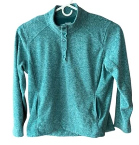 Duluth Trading Co Fleece Womens XXL Snap T Pullover Aqua Hiking Gorpcore LS - Picture 1 of 10