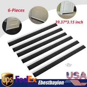 6 PCS Durable Door Brush Sweeps Seal Garage Roll Up Door Brush Net Width Home - Picture 1 of 17