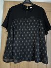 BNWT BLACK AND SILVER BLOUSE BY OASIS XL