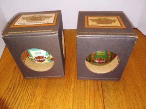 2 GENUINE HARLEY DAVIDSON 1999 - 2001 CHRISTMAS TREE BALLS NIB - Picture 1 of 10