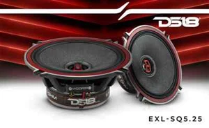 DS18 EXL-SQ5.25 5.25" 2 WAY COAXIAL SPEAKER PAIR 340W CAR STEREO SPEAKERS 3 OHM - Picture 1 of 8