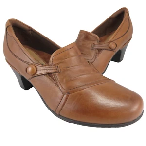Cobb Hill Sandy Almond Shooties Womens Size 7M Brown Leather 2.5" by New Balance - Picture 1 of 7