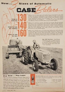 1956 Automatik Koffer Traktor Ballenpresse Originaldruck Ad 130 140 160 Bindfaden oder Draht - Bild 1 von 1