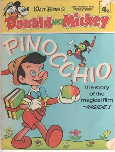 Donald & Mickey Magazine 1972 28th Oct #28 IPC UK Year 1 Disney Good Condition - Picture 1 of 2
