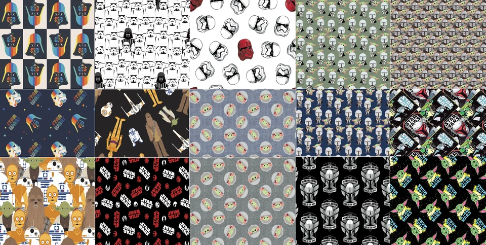 Stars Wars and Stars Wars Mandalorian Collection Cotton Fabric by the Yard - Image 1 of 1