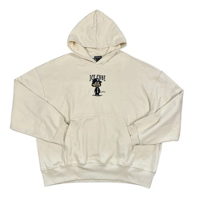 H&M x Ice Cube Para Hombres Grande Gran Tamaño Bordado Sudadera Pullover Sudadera con Capucha Beige Foto 1 de 4