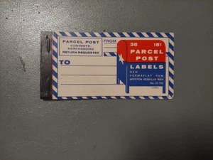 VINTAGE UNUSED U.S. PARCEL POST MAILING LABELS - PERMAFLAT GUM - 9 LABELS - Picture 1 of 3