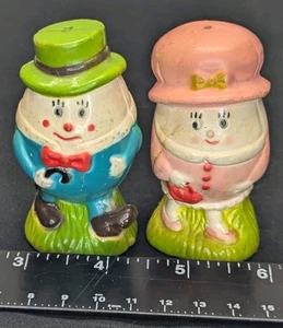 Vintage Pair of Collectble Mr. & Mrs. Humpty Dumpty Salt and Pepper Shakers - Picture 1 of 4