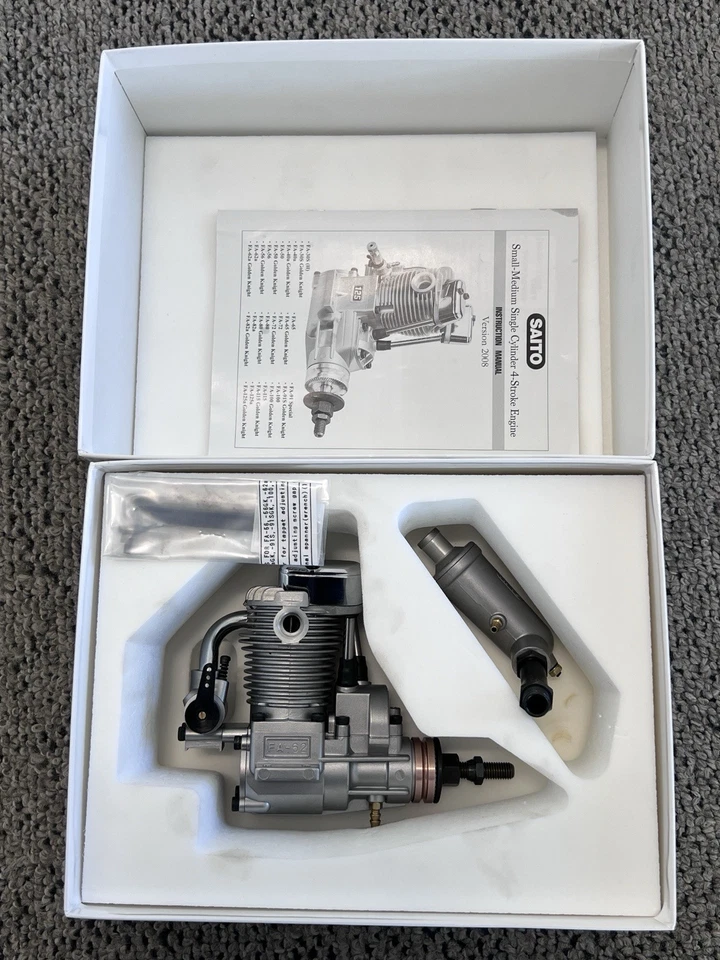 Saito FA-62A Four Stroke Nitro R/C Plane Engine. 10.2cc Ringed. - Image 1 of 4