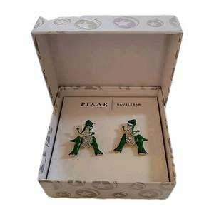 Baublebar X Pixar Disney Toy Story Rex Dinosaur Earrings Green Gold NEW Open Box - Picture 1 of 4