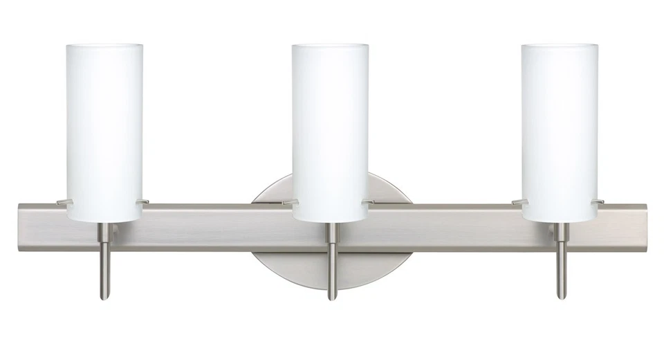 Besa Lighting 3SW-440307-LED-SN Copa 3 Bathroom Vanity Light Satin Nickel - Image 1 of 1