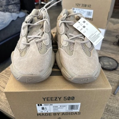Size 8.5 - adidas Yeezy 500 Taupe Light - GX3605 Kanye West DS Brand New - Image 1 of 4