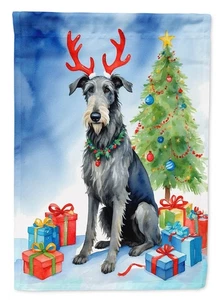 Bandiera renna natalizia scozzese Deerhound giardino misura DAC7862GF - Foto 1 di 3