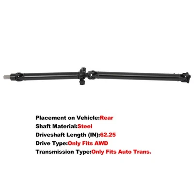 Rear Drive Shaft Assembly for Saab 9-2X 2005-06 Subaru Impreza 1995-2005 Manual Foto 1 de 4