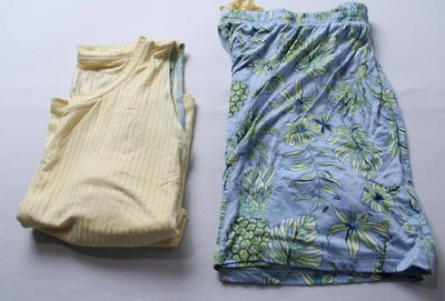 Conjunto de camiseta sin mangas y pijama cortos Croft & Barrow para mujer de lujo exuberante AP2 amarillo talla: 3X Foto 1 de 4
