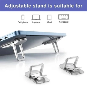 Travel-friendly Laptop Stand Portable Foldable with Adjustable Riser - Photo 1/12