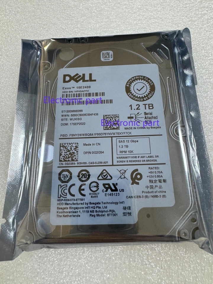 New DELL G2G54 0G2G54 ST1200MM0099 1.2TB 12Gbs 2.5 10K Enterprise Hdd no tray - Image 1 of 3