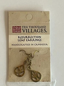 Zehntausend Dörfer Auferstehung Blatt Ohrringe, Handarbeit, Neu - Bild 1 von 2