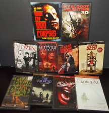 Lot of (10) Horror Movies Dvd - The Texas Chainsaw Massacre, The Omen, Seed.