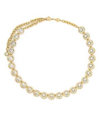 全新 礼品盒 正品 SWAROVSKI 5682585 金色 永恒刺 网球项链 — 第 1/4 张图片