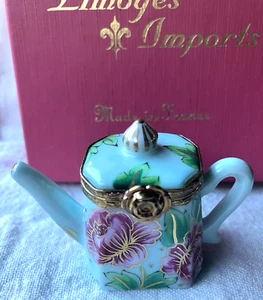 Limoges France Floral Teapot with Teabag - Picture 1 of 10