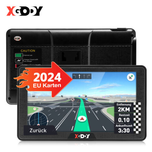 XGODY GPS Navi Navigationsgerät 8GB+256MB für Auto 2024 PKW LKW KFZ Navi 7 Zoll