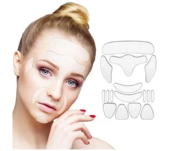 BARGAIN WELLS 16 Stück Silikon Anti Falten Pad Pflaster für Gesicht Augen Stirn Wiederverwendbar UK Lager