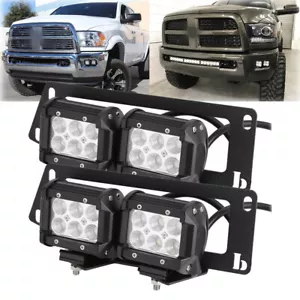 For 2009-2018 Dodge Ram 2500/3500 4x LED Fog light Pods Lower Hidden Bumper Kit - Picture 1 of 12