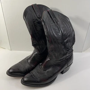 Lucchese 2000 Boots Mens 9 EE Black Cherry Kangaroo Leather Cowboy Boots T3012R4 - Picture 1 of 19