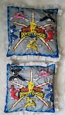 Handmade Quilted 2x Vintage 1994 Saban Mighty Morphin Power Rangers Pillow Set