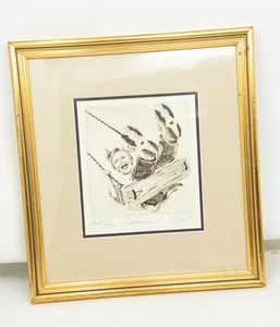 Phillip Sage signierte Artist Proof Radierung ÜBERSTAND! Gerahmter Tiefdruck 1999 - Bild 1 von 14