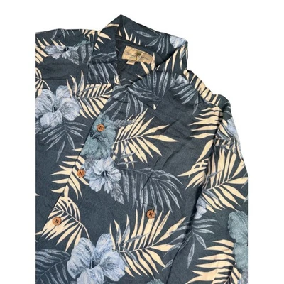 Camisa para hombre Island Shores XXL manga corta abotonada 100 % rayón hawaiana Foto 1 de 4