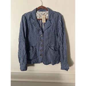NWT Sundance Ziri Linen Plaid Blazer Size XS - Picture 1 of 4