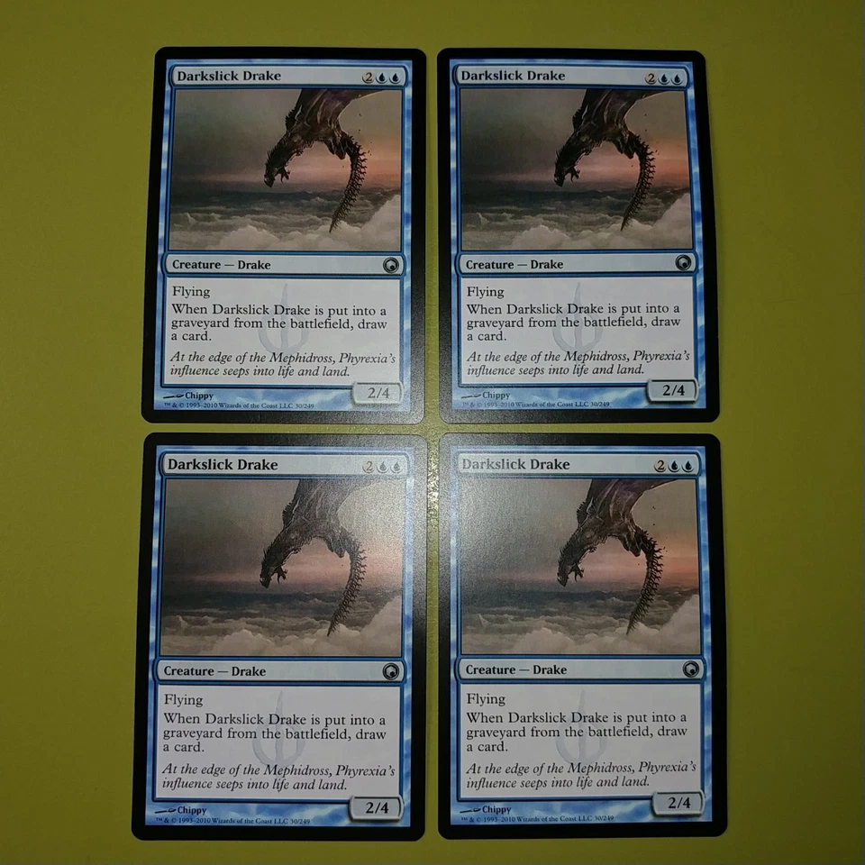 Darkslick Drake x4 Scars of Mirrodin 4x Playset Magic the Gathering MTG - Image 1 of 1
