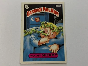 1987 Garbage Pail Kids Serie 5 tarjeta: 200a Wormy SHERMY - Fat Matt - Imagen 1 de 2