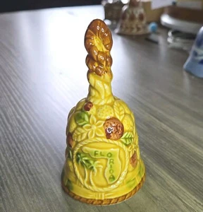 Campana ceramica vintage souvenier deco Florida Granny Core Cottage Terra Giappone - Foto 1 di 6