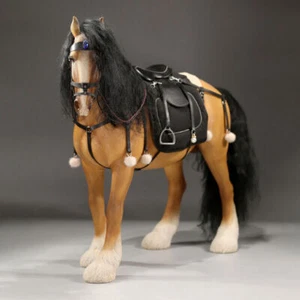 1/6 Shire Horse Model Simulation Animal Steed Ornament Mount Toy Collection Gift - Picture 1 of 16