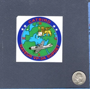 Sticker CATBIRD NAS Sigonella US Navy VP-3A P-3 Orion Squadron Patch Image - Picture 1 of 1