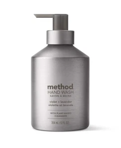 3 ~ Method Violet & Lavender Scent Gel Hand Wash 12 oz Plant Based Cruelty Free - Picture 1 of 5