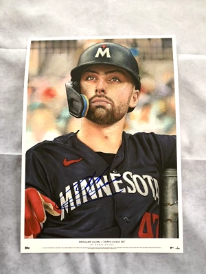 MINNESOTA TWINS Edouard Julien Signed 2023 Topps Living Set Fine Art Print 10x14 - Image 1 of 4