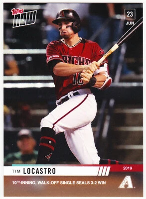 Tim Locastro Arizona Diamondbacks Walk-Off on 6-23-19 2019 Topps NOW 426 PR=232 - Image 1 of 2