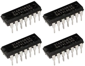 4 Pack IC Logic - 74LS04 14 Pin Hex Inverter - Picture 1 of 1