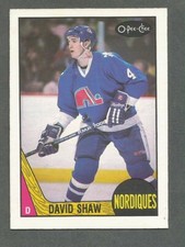 1987-88 O-Pee-Chee OPC Hockey David Shaw #252 Quebec Nordiques NM/MT